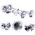 Amarine Made 12v Marine Boat Horn 125db Stainless Steel Dual Trumpet Horn for Ship Truck RV Trailer, Low and High Tone, 18-1/2"