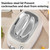 Wiltal Beige Cute Retro Toaster 2 Slice with 1.58" Wide Slots, Bread toaster with Cover and Warm Rack, Stainless Steel Toasters with Removable Crumb Tray, Preheat, Defrost, Cancel Function (Cream)