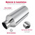 Upower 4" to 8" Exhaust Tip Mirror Polished 4 Inch Inlet 8 Inch Outlet Diesel Exhaust Tailpipe 18" Long 45 Degree Angle Cut Bolt-On Universal for Trucks Pickup Car