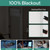 HOMEIDEAS 100% Blackout Linen Door Curtains for French Door 26x20 Inch