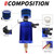 WENJTP Oil Catch Can Kit with 4 Adapters + Breather Filter Drain Valve Plug 2 Ports (1 oulet + 1 inlet) 150ml Universal Aluminum Baffled Oil Reservoir Tank Oil Separator HTRACING (Blue)