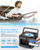Greadio Boombox CD and Cassette Player Combo, 5000mAh Rechargable CD Player Boombox with Bluetooth Receive/Transmit/FM Radio/USB/TF/AUX/Remote Control, Boom Box Cassette Player for Home Outdoor
