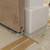JUBEST Silver Aluminum Floor Guide for Sliding Barn Door Hardware Set of 2, T Shape Guide, Floor Mounted, Install Easily