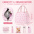 Cunno Insulated Nylon Lunch Bag for Women Man Adult Lightweight Pink Bow Food Box Leakproof Cooler Food Containers Reusable Large Capacity Water Resistant Lunch Bag for Work Picnic or Travel