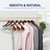 Amber Home 6 Pack Retro Wide Shoulder Wooden Suit Hangers