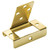 No-Mortise Chest Hinge - Brass Plated Lightweight Heavy Duty Hinges for Wood - Surface Mounted Lid Support Hinges for Wooden Box & Furniture Repairs - Easy to Install Folding Hinge