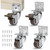 1 Inch L-Shaped Caster Wheels, Low Profile Side Mount Small Casters Set 4