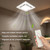 xugossio 10 Inch Ultra Quiet Bathroom Exhaust Fan with Light, Ceiling Vent Fan with LED Light & Remote Control, 120 CFM Energy Efficient, 8.3x8.3 Inch Mounting Size, Easy Install