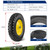 MaxAuto 4.80 4.00-8 Wheelbarrow Tires 4.80/4.00-8 Flat-Free Tire and Wheel 16 Inch Solid Tires w/Grease Fitting, 3" Centered Hub, 3/4" Bearings, Tire for Hand Truck Trolley Garden Cart Wagon, Yellow