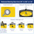 MaxAuto 4.80 4.00-8 Wheelbarrow Tires 4.80/4.00-8 Flat-Free Tire and Wheel 16 Inch Solid Tires w/Grease Fitting, 3" Centered Hub, 3/4" Bearings, Tire for Hand Truck Trolley Garden Cart Wagon, Yellow