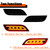 Tonsya For Subaru 2008-14 WRX/STI,08-up Impreza, 13-up XV Crosstrek Bumper Reflector Tail Lights Brake Stop & Rear Fog Lamps Smoked Lens OEM 84281FG000, 84281FG010; SU1185100, SU1184100