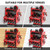 KSVO Power Tool Organizer Wall Mount with Drill Rack & Locking Drawers - Heavy Duty Metal Tool Shelf for Garage, Workshop, Shed, Basement Tool Organization - Gift for Men/Father (Red)