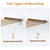 Mooche 4Pack Floating Shelf Brackets, Heavy Duty L Brackets Wall Mounted