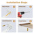 Mooche 4Pack Floating Shelf Brackets, Heavy Duty L Brackets Wall Mounted