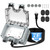 Outdoor Outlet Box with 32.8Ft Extension Cord,NEMA 5-15R,IP66 Waterproof Outdoor Outlet Box w/Lockable Cover & LED Indicator (Double Plug Socket) -Perfect for Gardens, Yards & Sports Fields