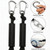 2FT Black Bungee Dock Lines for Boats, 2 Pc Heavy Duty Shock Absorbing Boat Dock Lines with 316 Stainless Steel Clips, Marine Grade Elastic Mooring Rope for Jet Ski, PWC, Kayak, Small Boat Accessories