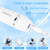 HEBECA Ear Nose Hair Trimmer for Women, Eyebrow & Face Hair Trimmers, 3in1 Electric Facial Hair Trimmer, Waterproof & Rechargeable Women's Face Hair Remover Portable (White)