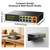 SICSOLINK 8 Port PoE+ Switch for Security Cameras, 120W 802.3af/at 2 Uplink