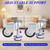 ABuff 2" Leveling Plate Caster Wheels With Adjustable Foot Pad Up to 520 Lbs, Heavy Duty Industrial Casters Set of 4, Silent Swivel for Workbench, Furniture, Transportation