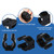 Mayitr 20 Pcs Fishing Pole Rod Holder Clips Rubber Black