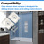 Wall Jamb Bumper for Glass Sliding Shower Doors Suitable for Shower Glass Moving Doors, Clear Shower Doors Bumper with Screws for Use with Sliding Tub Enclosure, Shower Door Replacement Parts, 2 Pc
