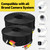 Copkim 12 Pack 50 ft /15 M Video Power Cable, BNC Extension Security Camera Cable Wire for CCTV Surveillance DVR System, (Included 24 x BNC Connectors and 100 Pcs Wire Clips)