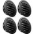 Zonon 4 Pcs Stainless Steel Soffit Vents 6 Inch Round Dryer Vent Cover with Mesh Screen for Home Outdoor Bathroom Wall Ceiling Outside Exterior Exhaust (Black)
