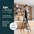 WOA WOA 4 Step Ladder, 300lbs Load, 36'' Top Step, Black