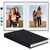 Pssoss 8x10 Photo Album with Writing Space, Linen Cover, 30 Photos, Black
