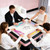 Premium Mahjong Racks with Pushers,4-Pack Non-Slip Acrylic Racks,Blue
