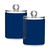 Qilmy Navy Blue Qtip Holder 2 Pack, 14 oz Apothecary Jars Bathroom Vanity Organizer Canister for Qtips, Cotton Swabs, Cotton Balls, Cosmetic Pads, Flossers, Bath Salts