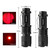 Souyos 3 Pack Red Light Flashlight,3 Modes Red Led Flashlight,Zoomable Long Range Red Hunting Light Red Flashlight Torch with Clip for Hunting,Detector,Night Observation, Night Detecting-Black House