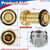 RosyOcean 2" Brass Fire Nozzle, Heavy Duty Jet Fog Spray Aluminum Camlock