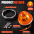 EBOOT 8 Pcs Amber Watermelon LED Strobe+constant Marker Lights Dual Function Watermelon Shaped Side Marker Clearance Tail Roof Lights for Trailer Truck Semi Trailer Heavy Duty Truck Bus