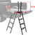 KEWISAUTO 42" Foldable Pickup Truck Tailgate Ladder with Grab Handle