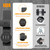 180 Degree Barn Door Locks and Gate Latches, 3-Digit Password Keyless Door Lock Flip Sliding/Bifold/Swinging French Door Lock Latch with Code for Garage Shed Window Cabinet Gate Barn, Black 1Pcs