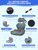 Nicecastle 3-in-1 Truck Seat Cushion Headrest Set Ergonomic Memory Foam Car Seat Cushion with Adjustable Straps Hip Back Head Support for Long Driving Semi Truck Car Office Wheelchair