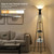 Luvkczc Torchiere Floor Lamp with Shelves,3-Tier Glass Shelf