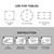 X-Protector Glass Table Top Bumpers - 20 PCS 1.2" Self-Adhesive