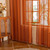Sutuo Home Terracotta Boho Lace Curtains 2 Panels 84 Inches Long for Living Room&Bedroom, Burnt Orange Crochet Privacy Farmhouse Vintage Tassels Retro Halloween Window Sheer Curtains Rod Pocket,50" W
