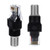 Alrhso 2PCS F-Type Female to RJ45 Male Coaxial Converter, F Female to RJ45 Male Ethernet Adapter, Black Coax Straight Connector Coaxial Coupler Coax Straight Connector(Testing Purposes Only)