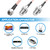 YAODHAOD F-Type RG6 Splitter Coax Cable F Male to F Dual Female RG316 Coaxial Cable 3 Way Internet and TV Antenna 50Ohm Splitter Combiner(15cm/6 inch)