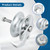 2 Pack 5" Heavy Duty Sliding Gate Rollers - Galvanized Steel Pipe Track Wheel Replacement, Compatible with 1-5/8" O.D. Pipe Track & Chain Link Driveway Gates, Includes Mounting Brackets
