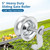 2 Pack 5" Heavy Duty Sliding Gate Rollers - Galvanized Steel Pipe Track Wheel Replacement, Compatible with 1-5/8" O.D. Pipe Track & Chain Link Driveway Gates, Includes Mounting Brackets