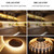 AXMOTUT 16.4ft COB LED Strip Lights Waterproof IP68, 2700K Warm White Outdoor 24V Dimmable Silicone LED Tape Lighting High Density, 4000LM+, 1600LEDs Clips and Screws(Power Supply Not Included)