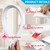 Zehiels 98Inch Shower Threshold Water Dam, Self-Adhesive Silicone Shower Barrier Water Stopper Shower Door Bottom Seal Strip Shower Splash Guard for Bathroom Kitchen Bathtub