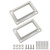 Axageid 2-Pack 2" x 3.5" Slotted Handrail Bracket Kit, White Vinyl Fence & Railing Brackets with Screws - Easy Mount for Decks, Porches & Walls