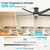 ocioc 52 Inch Black Modern Ceiling Fans with Lights and Remote Control