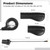 OMISTAR Half Twist Throttle, Electric Bike Twist Throttle Grip Set, 20X Bicycle Right Handle, Anti-Slip & Waterproof, Fits 12V-72V Controllers, E-Bike, Scooter, Folding Bike