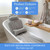 Full Body Bath Pillow for Bathtub, Thick 5D Air Mesh Luxury Spa Tub Cushion with Adjustable Lumbar Support, Extra Long Bathtub Pillow for Head and Neck Back, 192 Non-Slip Suction Cups, Gray, 56" x 19"